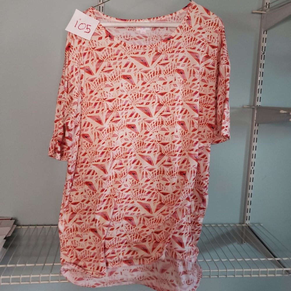 LulaRoe - Irma - Small - Orange/Red/White